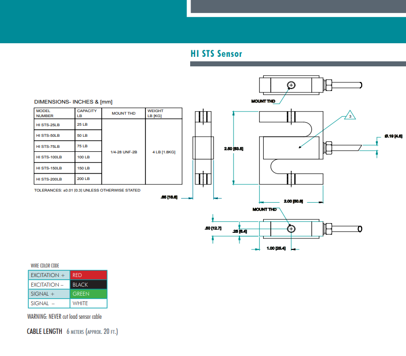 STS-200lbs稱(chēng)重傳感器