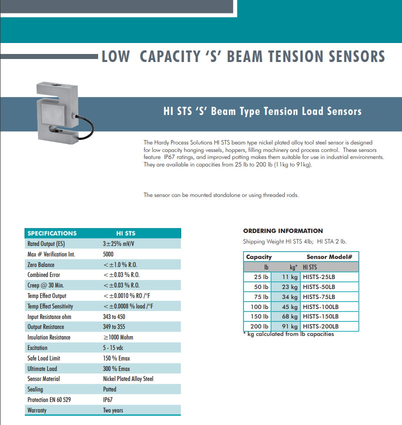 STS-200lbs稱(chēng)重傳感器