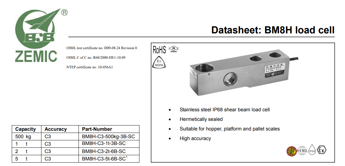 BM8H-C3-1.0T-3B稱(chēng)重傳感器